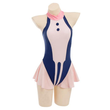 My Hero Academia Ochaco Uraraka Traje de baño de playa de corte alto cremallera en la espalda Femenino